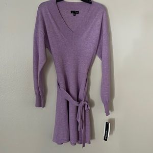 Sequin Hearts lavender sweater dress